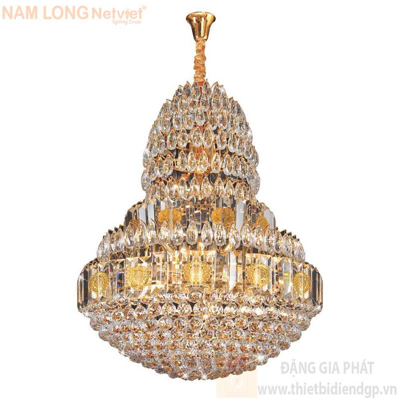 Đèn chùm pha lê cao cấp Ø800*H1050+500, E14*37 lamp, 307 crystals k9 type 1, 189 crystals k9 type 1